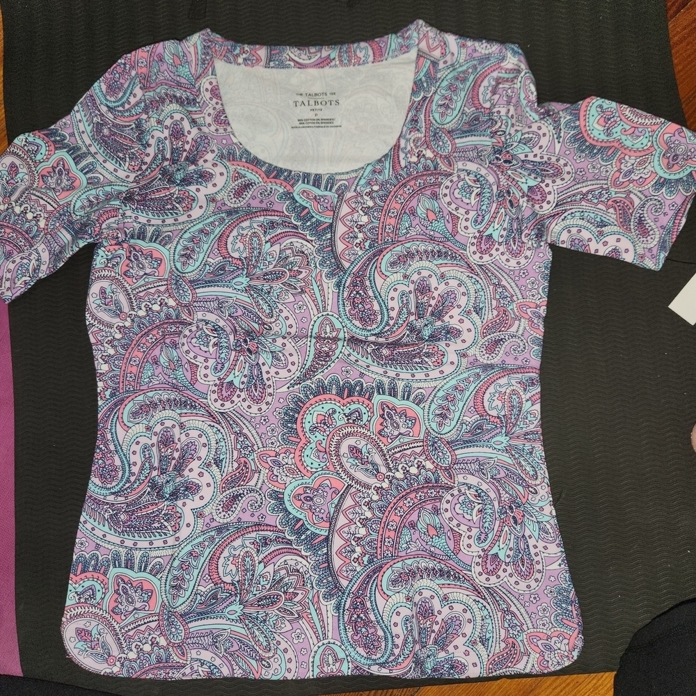 Talbots Paisley Print Top